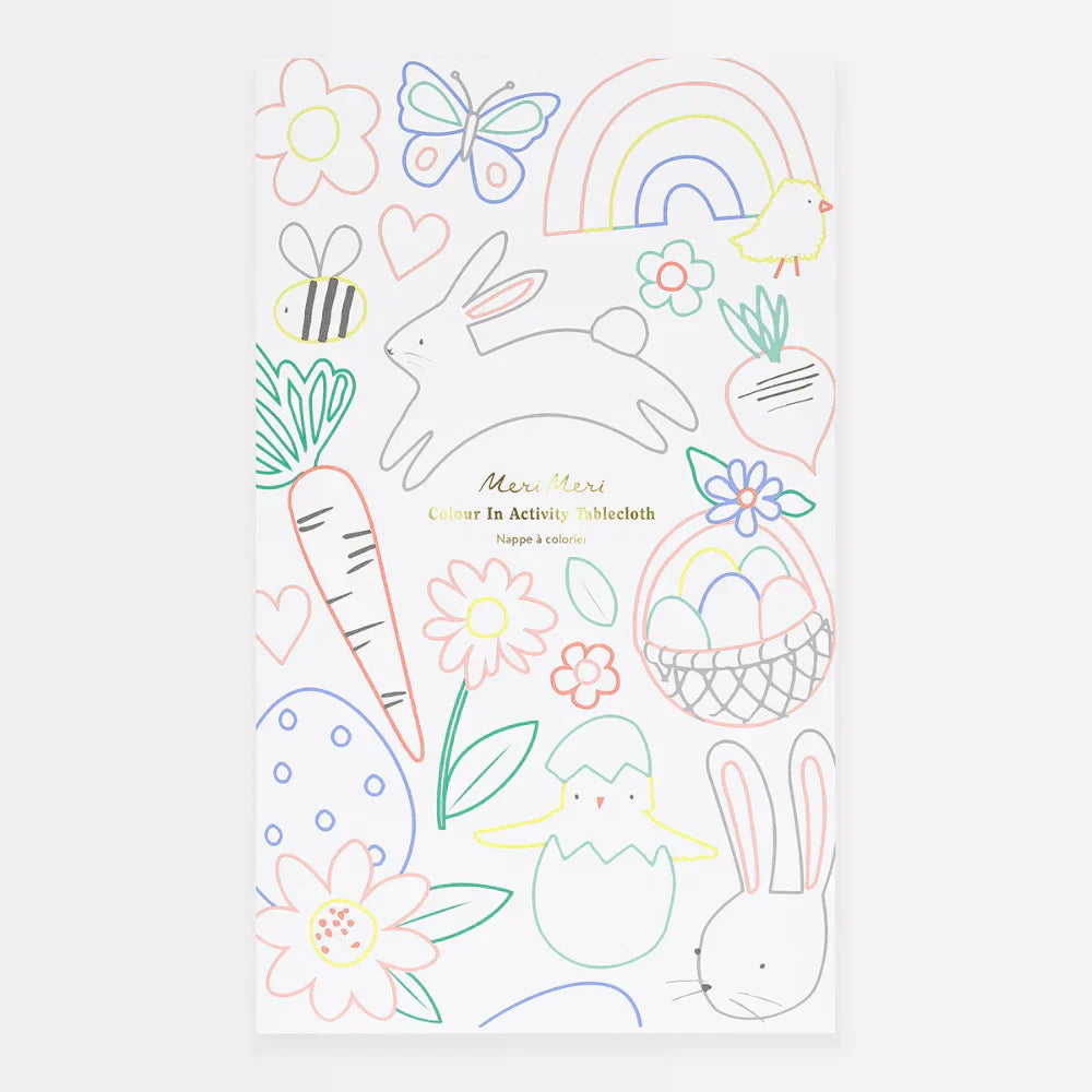 Meri Meri Easter Color In Activity Tablecloth